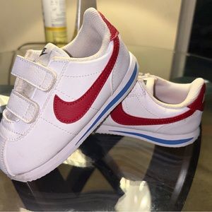 The “Forest Gumps” Nike Cortez Red White and Blue size 7.5 Toddler